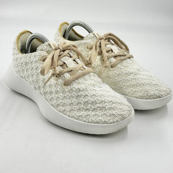 ALLBIRDS Runner GO COZY Womens 9.5 Stony Cream RARE Textured Sneaker EX COND - Picture 4 of 12